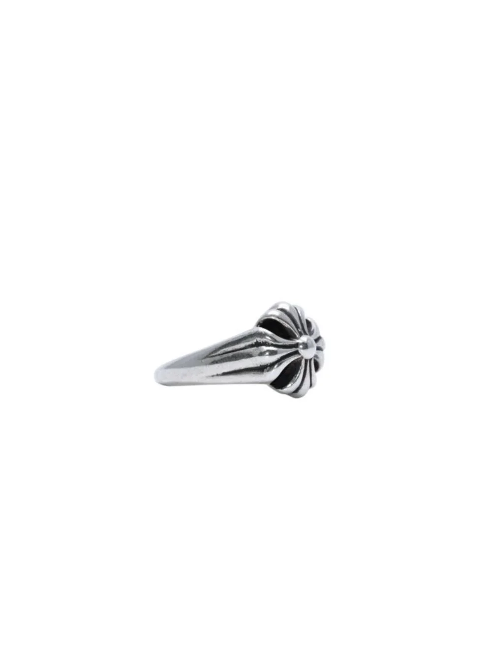 Chrome Hearts Small Cutout CH Plastic Sling Ring 925 Sterling Silver